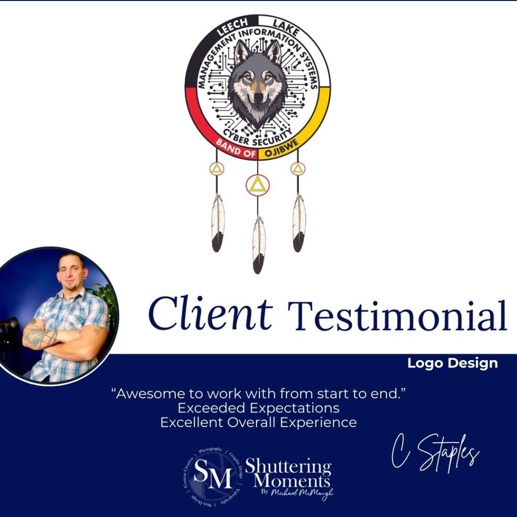 This month-long remote project was conducted for the Leech Lake Band of Ojibwa in Minnesota, with all meetings held via video conferencing. Michael McMaugh of Shuttering Moments Photography led the project, ensuring seamless communication and outstanding results. Caleb Staples praised the experience, saying, "Awesome to work with from Start to End. Exceeded Expectations. Excellent Overall Experience.