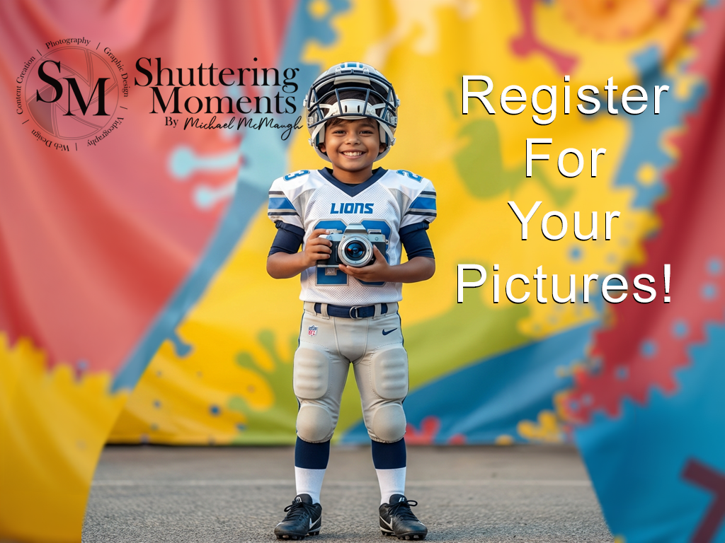 Youth football player holding football - photo registration